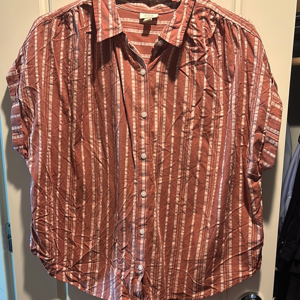 a.n.a. Red Casual Button Down Shirt